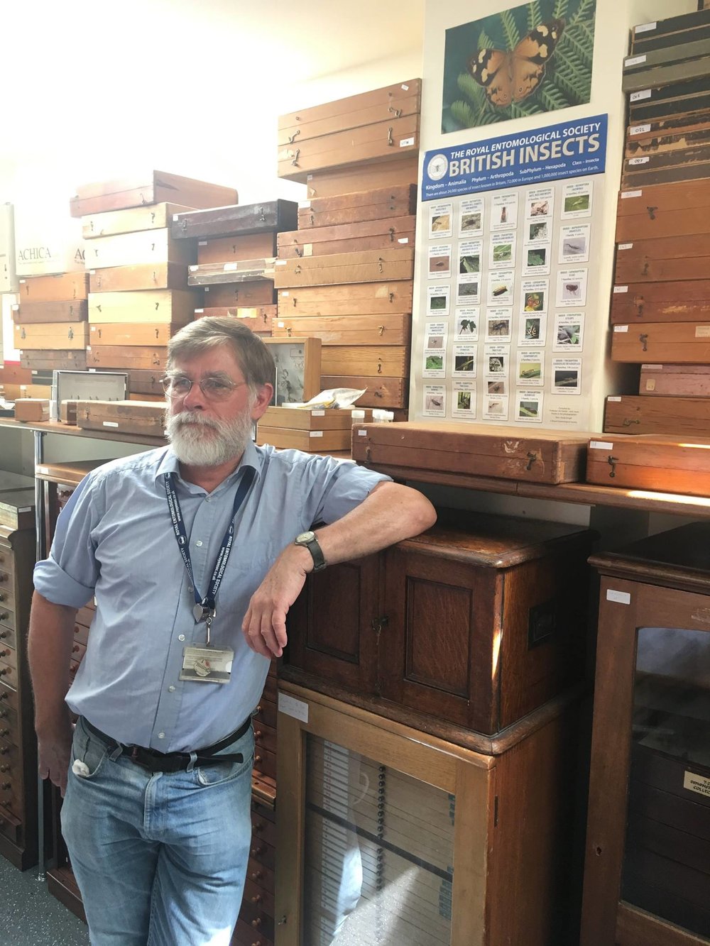 Simon Looking cool posing in the EntoHub at Harper Adams